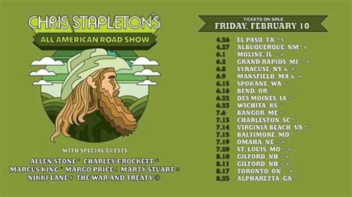 CHRIS STAPLETON JOINS ALLSTAR LINEUP AT BRIDGESTONE ARENA ON NOVEMBER